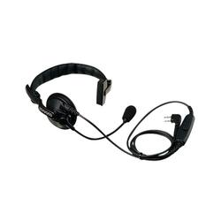 KHS-7A - Headset with single muff, inline PTT and boom microphone (2-pin)